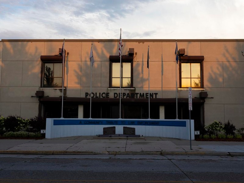 Exterior view of police department building