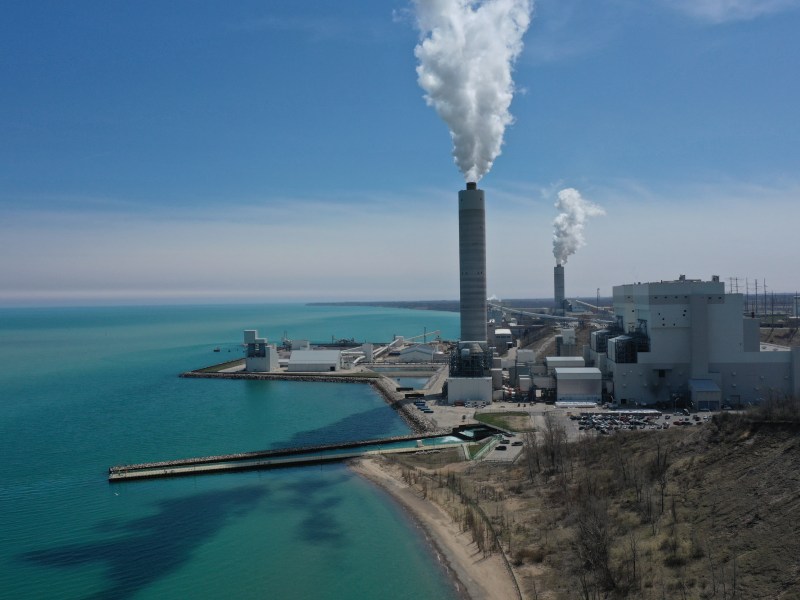 We Energies' Oak Creek Power Plant along Lake Michigan
